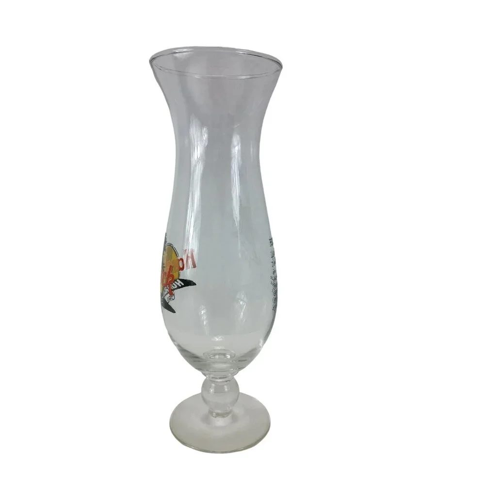 Hard Rock Cafe Hurricane Orlando Cocktail Glass W/Recipe Vintage